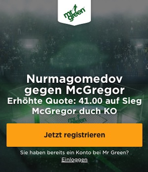 Mr. Green Quotenboost UFC 229