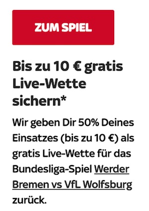 Skybet Livewette Werder Bremen - Wolfsburg