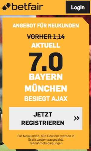 Betfair Boost Bayern CL