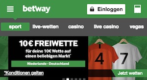 Niederlande gegen Deutschland Betway Freiwette