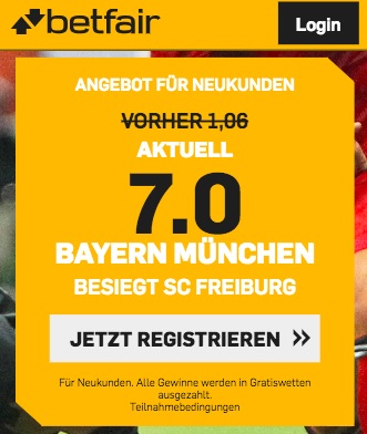 Betfair Boost Bayern Freiburg