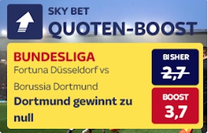 Skybet Boost Dortmund gewinnt zu null gegen Düsseldorf