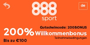 888sport 100% Neukundenbonus bis 200 Euro