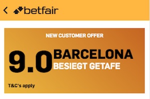 Betfair Boost Getafe - Barcelona, 06.01.19