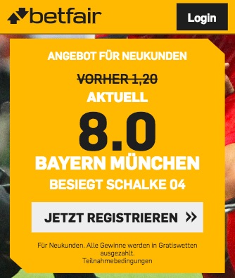 Bayern Boost bei Betfair holen