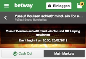 betway erhöhte quote leipzig - hoffenheim, 25.02.19