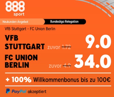 888sport Quoten Hammer VfB vs Union