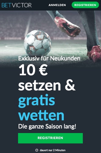 Saison Gratiswette BetVictor