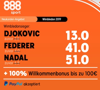 Quoten Boost Wimbledon