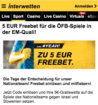 Österreich Länderspiele Freebet