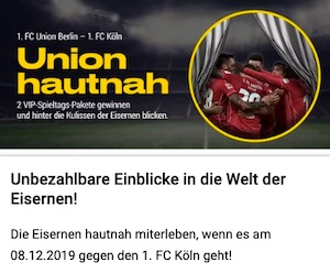 Bwin Union Berlin VIP Promo