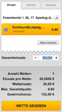 Bet3000 Bundesliga Powerkombi
