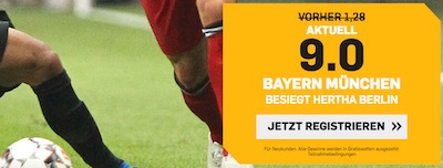 Betfair Top Quote Sieg Bayer gegen hertha