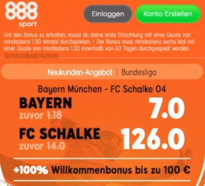 888sport Boost Bayern vs Schalke