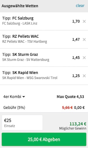 Tipico Kombiwette Bundesliga Start